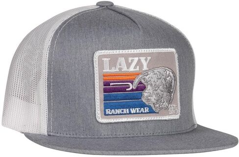قبعة سائق الشاحنة Lazy J Ranch Sunset Retro الكلاسيكية ذات الخمس ألواح - قبعات ريفية قابلة للتعديل للجنسين، قبعة سائق شاحنة عتيقة in Saudi Arabia