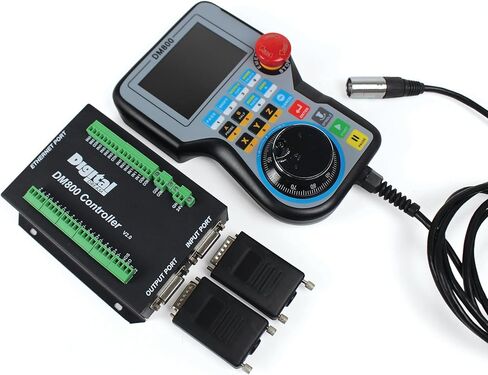 RATTMMOTOR DM800 3 محاور تحكم CNC مستقل بدون اتصال مع MPG E-stop عقارب تحكم يدوي يدعم إيثرنت، G-code in Kuwait