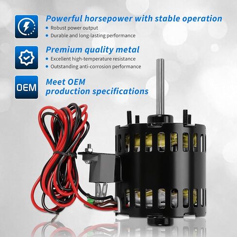 13-13190 Fan Motor Compatible with Master-Bilt Commercial Refrigeration CPB0501C-A, CPF150DC-A, CPF151DC-A, CPX151DC-A, Replacement YDK-38-4, 208-230V 50/60Hz CCW PSC in Kuwait