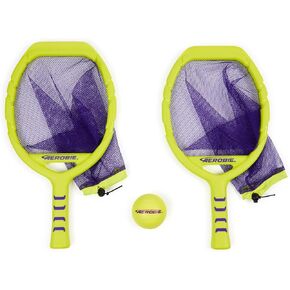 Aerobie Flingo Catch & Throw Outdoor Game, Toss and Catch Ball Set for Summer, Backyard, Camping and Beach Games for Kids Ages 8 & Up, Includes 2 Paddles & 1 Ball in Saudi Arabia