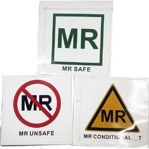 30-Set MRI Safety MR Safe Unsafe Conditional Label Vinyl Sticker 4 x 4 inch Waterproof 30 Pieces in Saudi Arabia