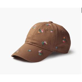 شركة RIFLE PAPER CO. قبعة بيسبول Ditsy Dahlia، تصميم كلاسيكي من 6 ألواح، حزام قابل للتعديل، 100% قطن، طباعة مطرزة بالكامل لحفلات الحديقة، مقاس واحد يناسب الجميع in Kuwait