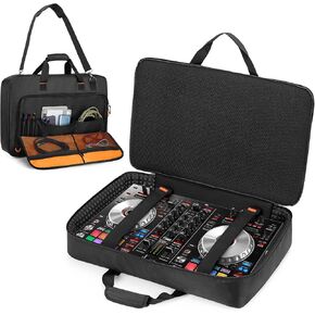حقيبة حمل وحدة تحكم DJ Rexmica متوافقة مع Pioneer DDJ SR/DDJ SR2 / DDJ REV1 / Denon MC4000 / Numark NVII/Hercules Inpulse 500، حقيبة تحكم DJ لكابل DJ أو الملحقات (M، أسود) in Kuwait