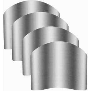 Niupiour Stainless Steel Finger Guards, 4 Packs of Finger Protectors when Cutting, Slicing, Dicing, Chopping Vegatables, Kitchen Tool Knife Shields Guards Avoid Hurting in Kuwait