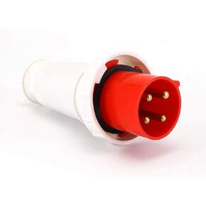 Waterproof White Industrial Connector Plug 4Pin 125A 380V-415V 3P+E IP67 in Kuwait