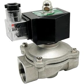 1/2 3/4 1 2 Inch Normally Closed Electric Solenoid Valve Water 24V 230V 12V Stainless Steel DIN Coil High Temperature 1Pcs(EPDM-SEAL_24VAC) in Kuwait