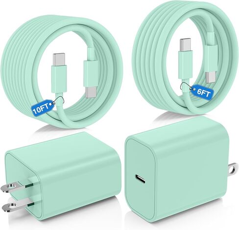 45W شاحن لـ iPhone 16 15 Pro Max Fast Charging 10 FT ، Long iPhone 16 15 Plus Charger Cord مع كتلة شاحن USBC لـ MacBook Air 13/11 بوصة M1/M2،2022 2020 2019 2018 المحمول ، iPad Pro/Air-Black in Kuwait