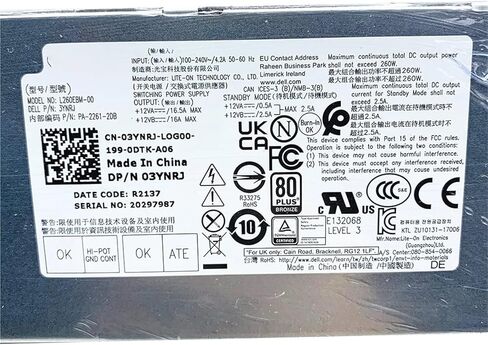 for OptiPlex 3060 5060 7060 MT 260W Power Supply L260EBM-00 03YNRJ 3YNRJ 2KG1D in Kuwait
