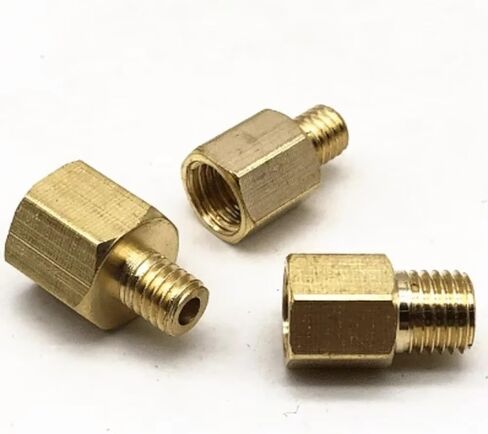 1pc M8x1mm-1/8" BSPT Female To Male Straight Brass Pipe Connector IHNIEAEW in Kuwait