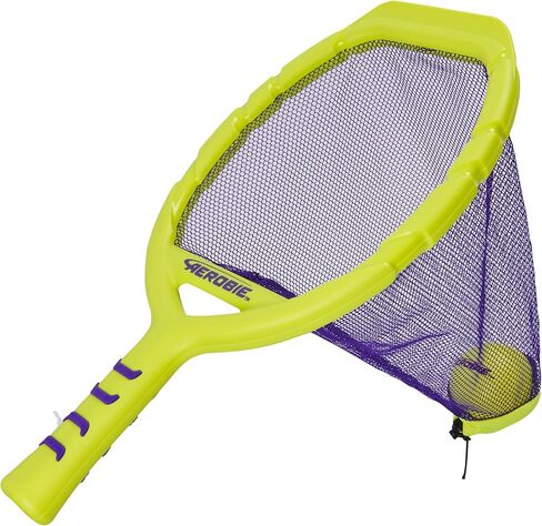 لعبة Aerobie Flingo Catch & Throw Outdoor Game، مجموعة كرات الرمي والالتقاط للصيف والفناء الخلفي والتخييم وألعاب الشاطئ للأطفال من سن 8 سنوات فما فوق، تتضمن مجدافين وكرة واحدة in Kuwait