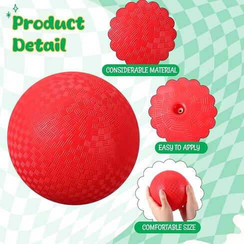 Playground Balls Inflatable Dodgeballs Kickball with Hand Pump Rubber Handball Bouncy Dodgeballs for Outdoors Gym Camps Picnic in Kuwait