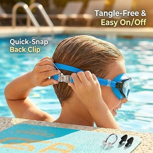 2026 SplashyNew Eyes Goggles for Kids, Wide View Swim Goggles, Anti-UV Anti-Fog Pool Water Swimming Goggles for 3-14（2 Pack） in Kuwait