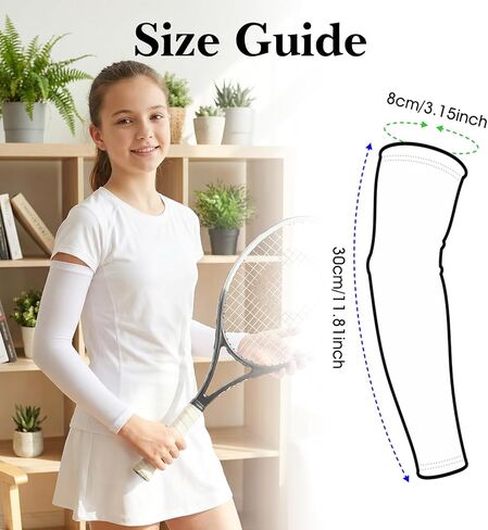 2 Pairs Kids Arm Sleeves, Sun Protection Cooling Ice Sleeve for Youth Boys Girls Toddler, Elastic Compression Arm Sleeves for Basketball Football Baseball Volleyball Gardening in Kuwait
