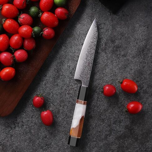 سكين مطبخ صغير مقاس 5 بوصات من FINDKING، أداة تقطيع الفاكهة الحادة وشفرة اقتران أنيقة للطهي اليومي (سلسلة بلاك روز) in Kuwait