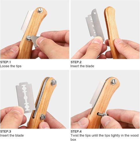Mudder Bread Lame Sourdough Scoring Tool Magnetic Dough Scoring Tool with 10 Pcs Replaceable Blades Wooden Handle Lame Slashing and 2 Pcs Knife with Protective Cover for Baking in Kuwait
