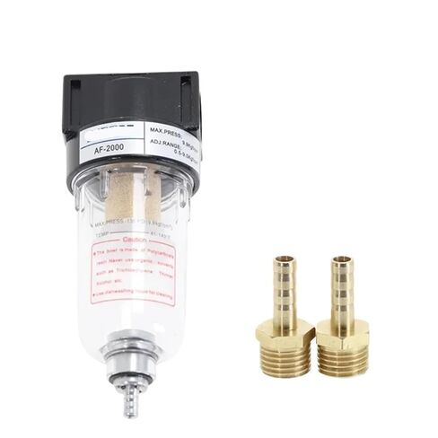 1/5 Pcs AF2000 1/4 Air Source Processor Oil-Water Separator Copper Filter Air Pump Filter Element Pneumatic Components Air Compressor(AF2000+PC12-02x2,1 Sets) in Saudi Arabia