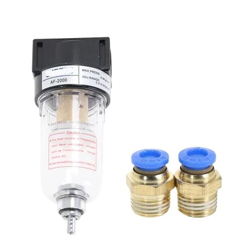 1/5 Pcs AF2000 1/4 Air Source Processor Oil-Water Separator Copper Filter Air Pump Filter Element Pneumatic Components Air Compressor(AF2000+PC12-02x2,1 Sets) in Saudi Arabia