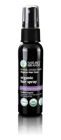 Nature's Brands Organic Hair Spray, 8 Oz - Biotin-Enriched Non Toxic Hairspray with Green Tea, Sage & Geranium Oil for Long-Lasting Hold, Shine, Frizz Control, and Volume Boost - Paraben-Free, Vegan in Kuwait