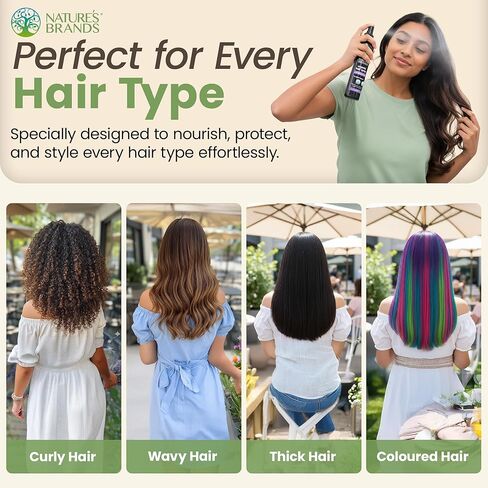 Nature's Brands Organic Hair Spray, 8 Oz - Biotin-Enriched Non Toxic Hairspray with Green Tea, Sage & Geranium Oil for Long-Lasting Hold, Shine, Frizz Control, and Volume Boost - Paraben-Free, Vegan in Kuwait