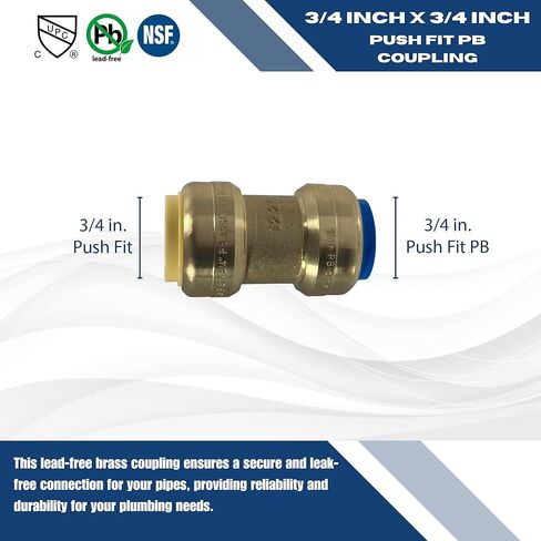 2 قطعة XFITTING 3/4" X 3/4" PB (البولي بوتيلين) وصلات تحويل قابلة للتحويل - نحاس in Kuwait