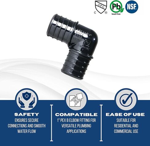 XFITTING Pex B Barb Crim 1 بوصة Pex B الكوع، خليط معدني، 50 قطعة in Kuwait