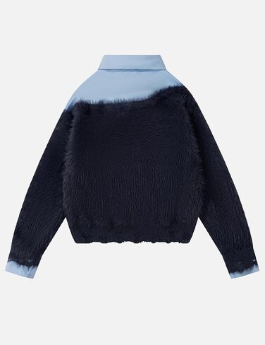 Aelfric Eden Womens Sweaters Tie Two Layer Boxy Sweater Casual Soft Pullover Streetwear Christmas Tops in Saudi Arabia
