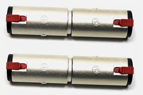 (2) Two Genuine NEUTRIK NA3JJ - 1/4" TRS Female Locking Jack Coupler Adapter in Kuwait