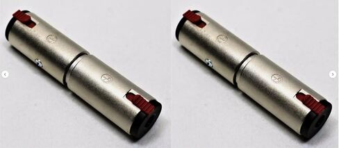(2) Two Genuine NEUTRIK NA3JJ - 1/4" TRS Female Locking Jack Coupler Adapter in Kuwait