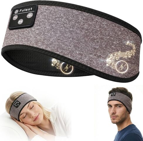 Sleep Headphones - Bluetooth Headband for Sleeping, Cozy Headband Wireless Music Sleeping Headphones with Ultra-Thin Speakers Perfect for Side Sleepers,Running,Yoga,Travel,Video,Games in Kuwait