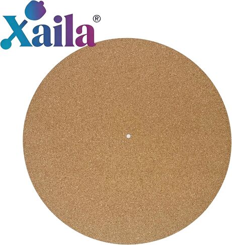 حصيرة Xaila Cork الدوارة مقاس 12 بوصة - حصيرة انزلاقية مجوفة ومضادة للكهرباء الساكنة وسجادة تسجيل الفلين عالية الدقة، بديلة للحصائر ذات نمط Corkery | الرنين المخمد للحصول على صوت أكثر نظافة على جميع مشغلات تسجيلات الفينيل in Kuwait