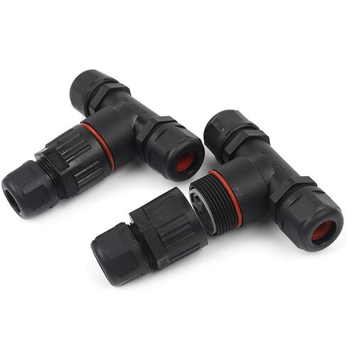 T Shape Junction Box with 5 Pin Screw Terminal Quick Electrical Wire Cable Connector for 4-10mm 1Pcs in Kuwait