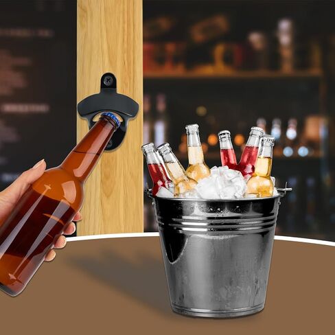 16 Pcs Vintage Bottle Opener Wall Mounted, Beer Cap Bottle Opener Suitable for Bars Hotels KTV Homes DIY Cooler Table (Antique Copper, Black, Silver, Bronze) in Saudi Arabia