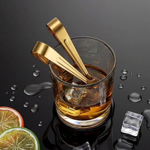 2 PCS Mini Tongs for Appetizer, Stainless Steel Ice Tongs Gold Small Party Dessert Tong Mini Sugar Tong for Coffee Bar, Desserts, Tea, Party, Ice Bucket, Appetizers in Kuwait
