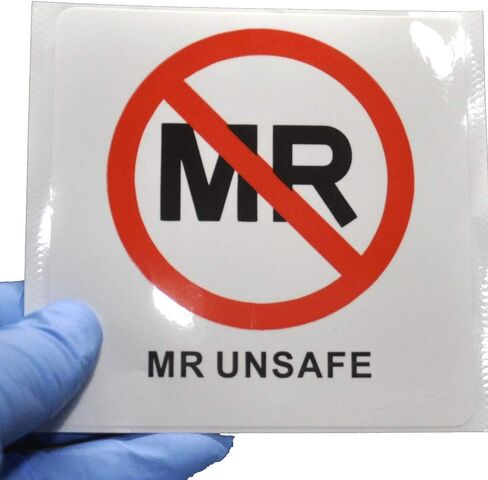 30-Set MRI Safety MR Safe Unsafe مشروط ملصق فينيل ملصق 4 × 4 بوصة مقاوم للماء 30 قطعة in Kuwait