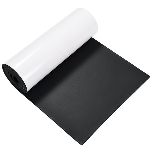 MYFULLY Neoprene Foam Sheet Roll with White Adhesive Backing, Closed Cell Sponge Rubber Padding, Soundproof & Waterproof Material for Cosplay, DIY, Crafts, Insulation (12 in x 59 in x 1/16 in) in Kuwait