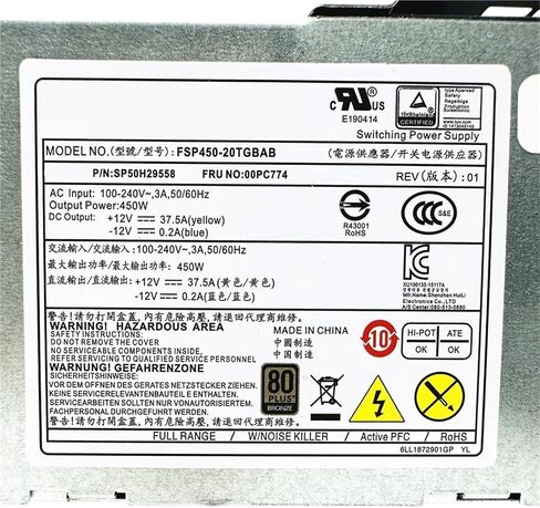for M310 M410 M428 M510 M610 10+4Pin 450W Power Supply FSP450-20TGBAB SP50H29558 FSP450-20TGBAA DPS-450AB-71 A in Saudi Arabia