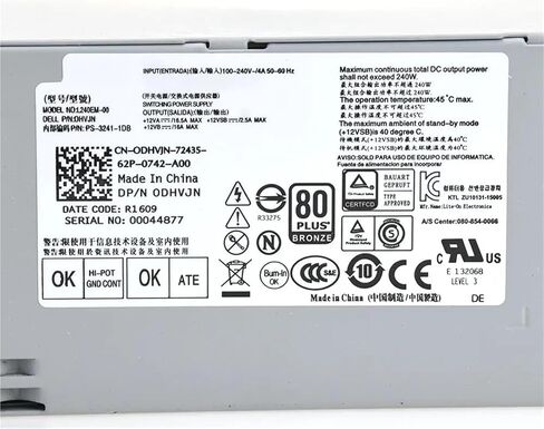 Used for 3040 5040 7040SFF Power Supply 240w B240AM-00 AC240AS-02 HU240AM-00 HU240AS-00 H240AM-02 D240EP N-00 PSU in Kuwait