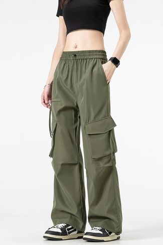 Women's Cargo Pants Casual Hiking Loose Fit with Utility Pockets Hight Waist Trousers in Saudi Arabia