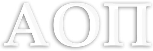 ملصق نافذة Alpha Omicron Pi مرخص رسميًا مقاس 8 × 3 بوصة - أبيض in Kuwait