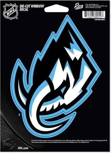 ملصق من الفينيل مقطوع بالقالب مقاس 5 بوصات × 7 بوصات من Rico Industries NHL Hockey Utah Mammoth - ملحقات السيارة/الشاحنة/المنزل in Kuwait