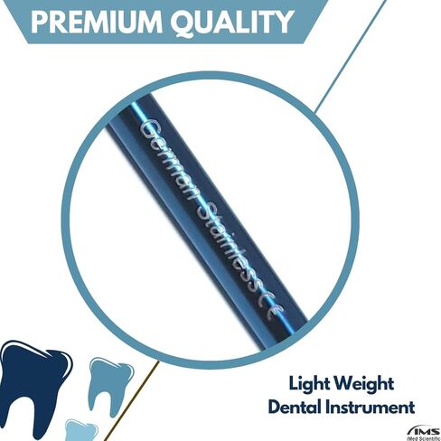 6 Professional Dental Tartar Scraper Tools Titanium Coated Single Ended Tartar Remover for Teeth, Dental Pick, Plaque Remover, Tooth Scraper for Added Oral Care at Home, Stainless Steel in Kuwait