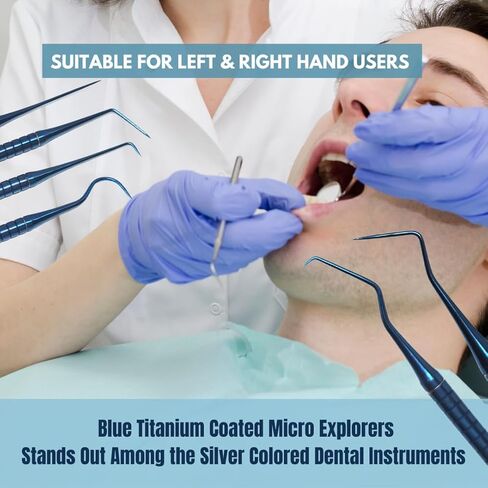 6 Professional Dental Tartar Scraper Tools Titanium Coated Single Ended Tartar Remover for Teeth, Dental Pick, Plaque Remover, Tooth Scraper for Added Oral Care at Home, Stainless Steel in Kuwait