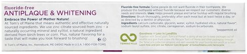 Tom's of Maine Fluoride-Free Antiplaque & Whitening Natural Toothpaste, Fennel, 5.5 oz. in Kuwait