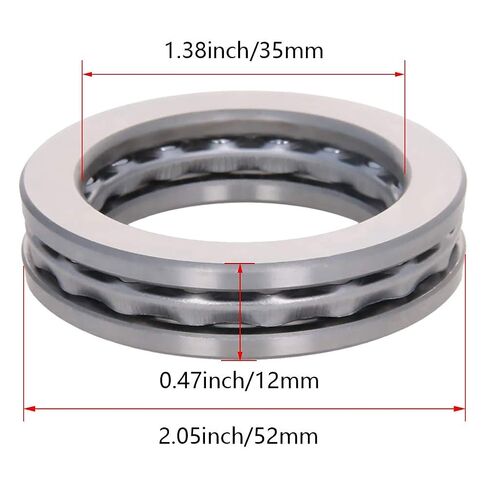 2pcs 51107 Thrust Ball Bearings 35x52x12mm Thrust Ball Bearing Single Direction Ball Bearings in Kuwait