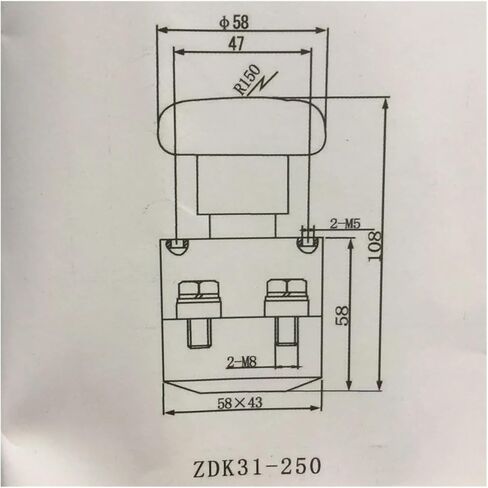1pcs 220V 250A Direct-Current Power Supply Switches Direction Emergency Stop Push Button Switch ZDK31-250 in Kuwait