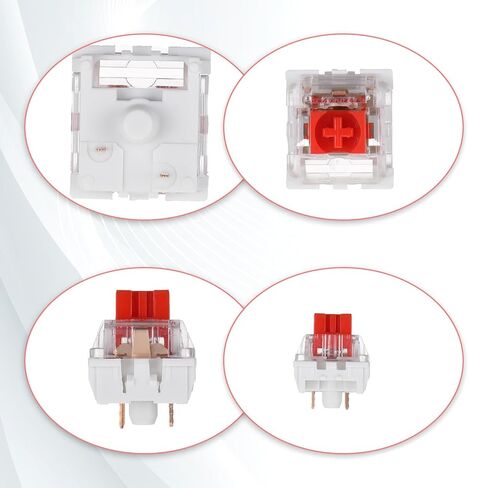 30Pcs Red Switch Replacement, 3 PIN Mechanical Keyboard Switches, Clicky with Strong Tactile Feedback, Accurate Typing, Dustproof, Office and Gaming LED Keyboard Universal Replacement Parts in Kuwait