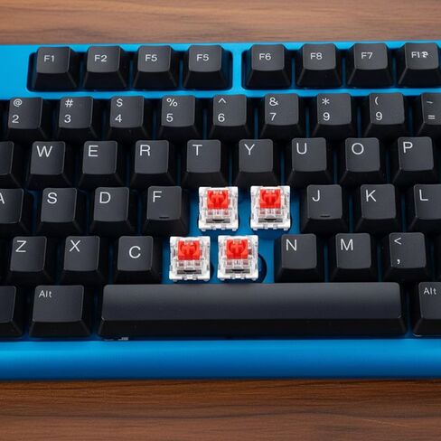 30Pcs Red Switch Replacement, 3 PIN Mechanical Keyboard Switches, Clicky with Strong Tactile Feedback, Accurate Typing, Dustproof, Office and Gaming LED Keyboard Universal Replacement Parts in Kuwait