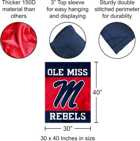 College Flags & Banners Co. Ole Miss Double Sided House Banner Flag in Kuwait