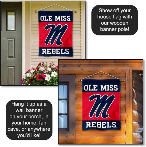 College Flags & Banners Co. Ole Miss Double Sided House Banner Flag in Kuwait