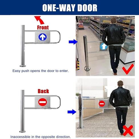 Manual 90° Swing Pedestrian Entrance Door, Suitable for Supermarkets, Factories, Parks 70 * 100cm in Kuwait